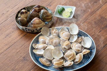 日本産ハマグリの酒蒸し