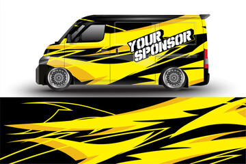 racing car wrap design for vehicle vinyl stickers and automotive company sticker livery	