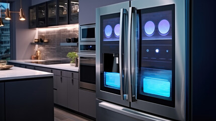 Kitchen with smart appliances, Smart Kitchen Design Modern Kitchen.