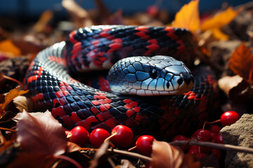 Coral snake in the garden