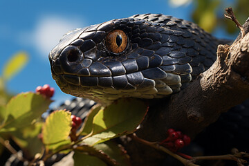 Fototapeta premium snake on a tree