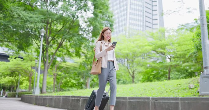 business woman use smart phone