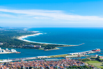 Fototapeta na wymiar Aerial view of the City of Viana Do Castelo. Portugal