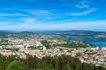 Panoramic view of the city of Viana Do Castelo. Portugal