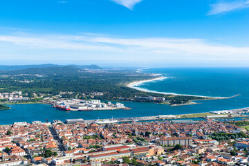 Fototapeta na wymiar Aerial view of the City of Viana Do Castelo. Portugal