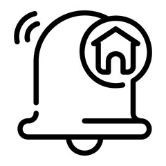 home security line icon