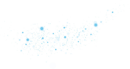 Blue sparks glitter special light effect. Sparkles on transparent background. Christmas abstract pattern. Sparkling magic dust particles. PNG.