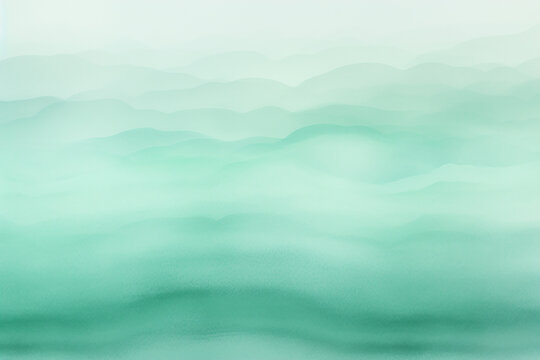 Pastel mint green soft gradient watercolor background. Generative AI