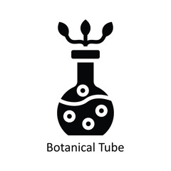 Botanical Tube  Vector Solid Icon Design illustration. Nature and ecology Symbol on White background EPS 10 File