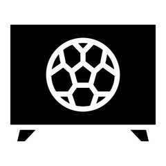 Fototapeta premium soccer ball glyph 
