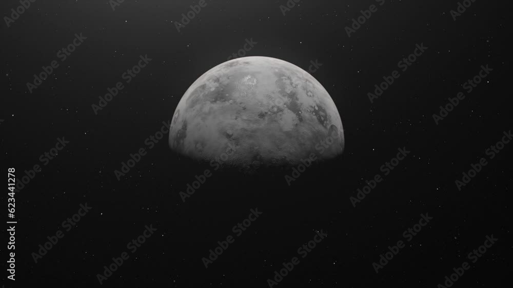 Wall mural animation of the planet mercury in outer space