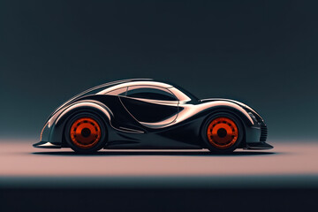Naklejka premium futuristic modern mini car generative ai