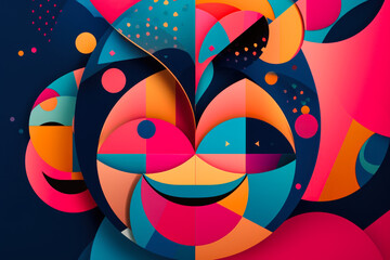 puzzle abstract smile generative ai
