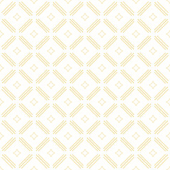 Geometric dotted vector dotted golden and white pattern. Seamless abstract modern texture for wallpapers and backgrounds