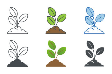 Seedling Icon symbol template for graphic and web design collection logo vector illustration