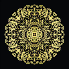 Luxury ornamental gold mandala design background