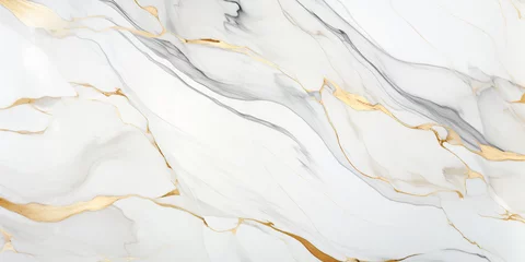 Fotobehang white marble stone texture © zatevakhin