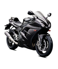 Speed Demon: Sport Motorbike on Transparent Background