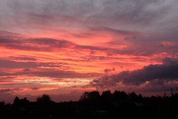 Sunset over Milnrow, Greater Manchester