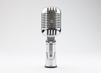 Studio microphone, podcast and radio concept. Generative AI