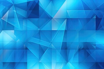 Fototapeta premium Abstract blue background with geometric shapes. Generative AI