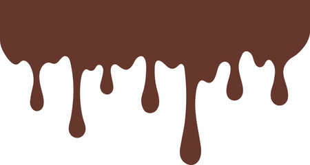Melted Chocolate Dripping Border Illustration