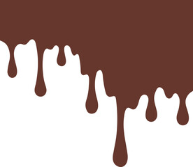 Melted Chocolate Dripping Corner Illustration