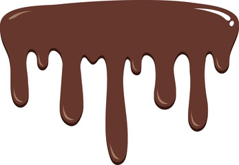Melted Chocolate Dripping Illustration
