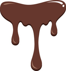 Melted Chocolate Dripping Illustration