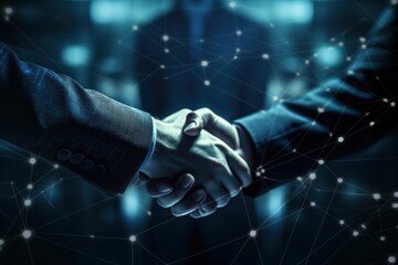 handshake between two professionals, generative ai