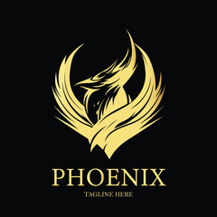 luxury Phoenix logo template vector illustration