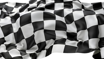 checkered flag waving, white background, wallpaper, Checkered black and white racing flag