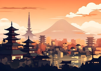 Japanese City at day