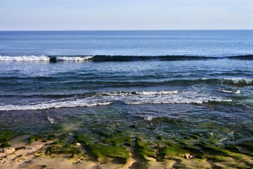 Beautiful morning landscape at Balangan beach, Bali, Indonesia. 