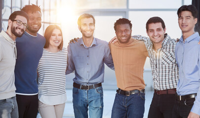 Fototapeta premium Young attractive business - the elite business team