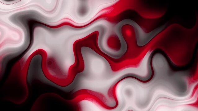 Abstract red and white color Background Marble Liquid Animated, Marble liquid animation