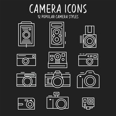 camera icons vector