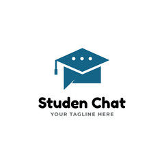 student chat logo icon vector template