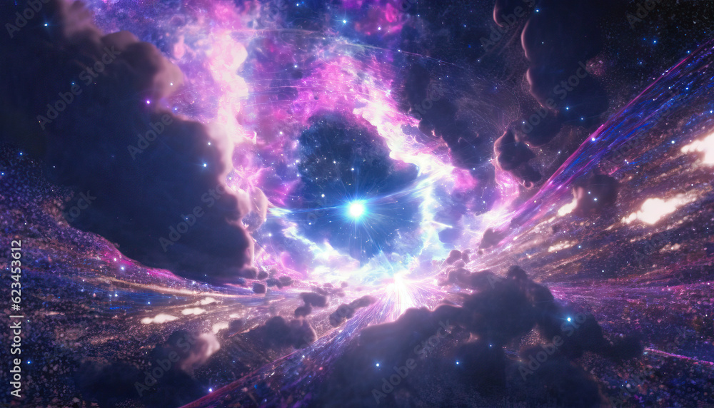Wall mural space galaxy background,planet in space,third layer of the universe from the perspective