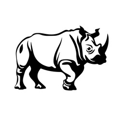 rhino silhouette illustration 