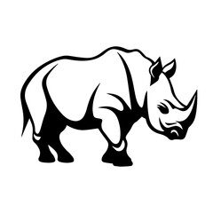 Obraz premium rhino silhouette illustration 