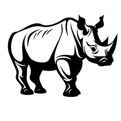 rhino silhouette illustration 