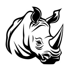rhino silhouette illustration 