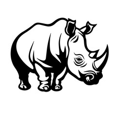 rhino silhouette illustration 