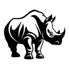 rhino silhouette illustration 