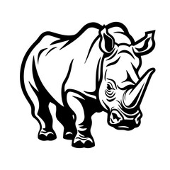 rhino silhouette illustration 
