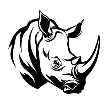 rhino silhouette illustration 