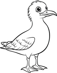 Seagull coloring pages vector animals