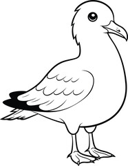 Seagull coloring pages vector animals