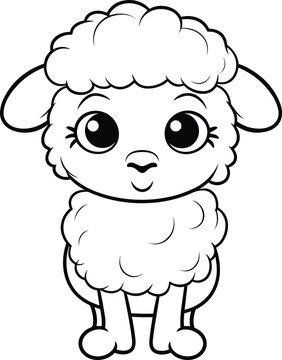 Sheep Coloring Pages Vector Animals